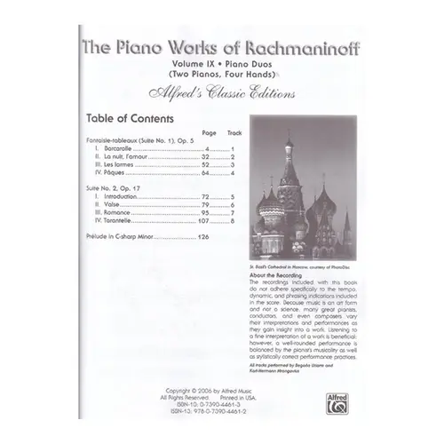 The Piano Works Of Rachmaninoff Vol.IX