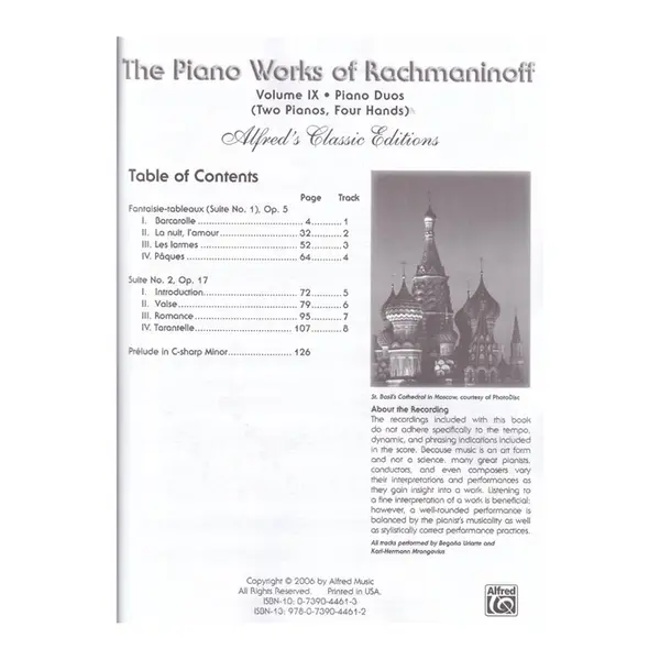 The Piano Works Of Rachmaninoff Vol.IX