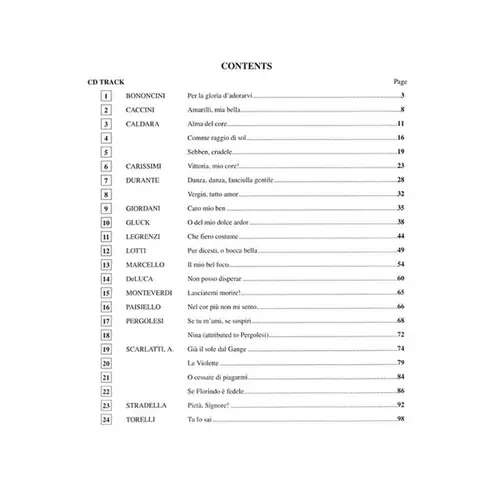 Twenty-Four Italian Songs And Arias Of The Seventeenth And Eighteenth Centuries For Medium Low Voice