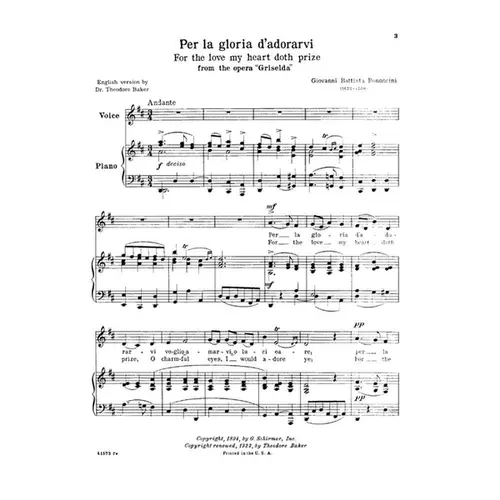 Twenty-Four Italian Songs And Arias Of The Seventeenth And Eighteenth Centuries For Medium Low Voice