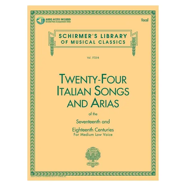 Twenty-Four Italian Songs And Arias Of The Seventeenth And Eighteenth Centuries For Medium Low Voice