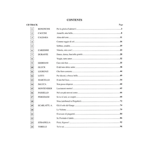 Twenty-Four Italian Songs And Arias Of The Seventeenth And Eighteenth Centuries For Medium Low Voice