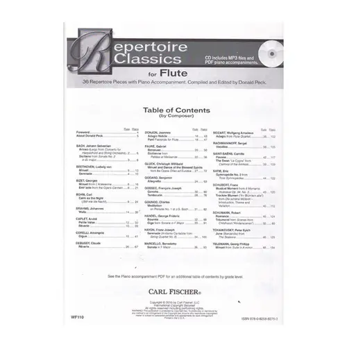 Repertoire Classics For Flute
