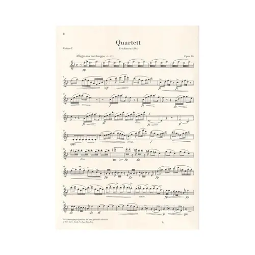 Streichquartett F-Dur Opus 96 ( Amerikanisches Quartett)  - Parts