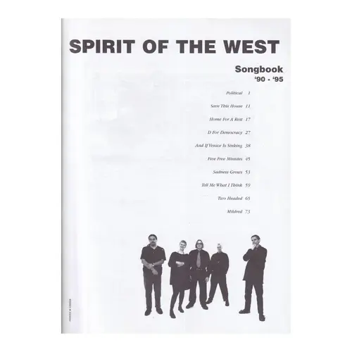 Spirit Of The West - Songbook ´90 - ´95