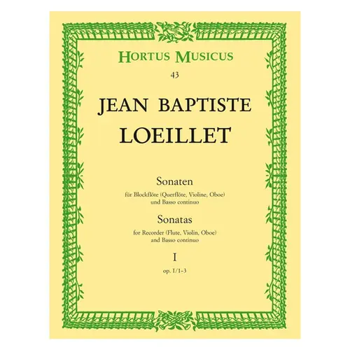 Sonatas For Recorder - Vol.1 - Op. 1/1-3