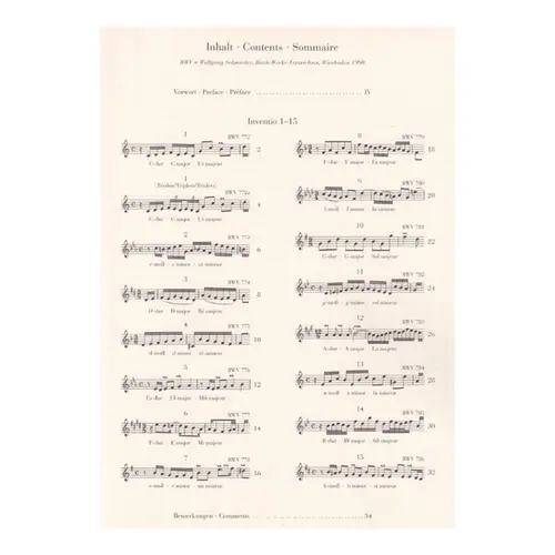 Invenções A Duas Vozes para piano de Johann Sebastian Bach - Henle