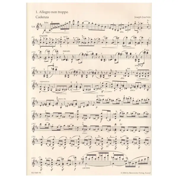 Concerto for violin and orchestra in D major op. 77- piano reduction