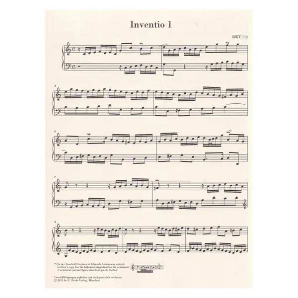 Invenções e Sinfonias para Piano de Johann Sebastian Bach