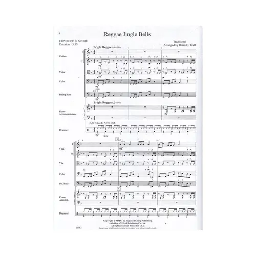 Reggae Jingle Bells - Tradicional - Strings (Score+Parts)