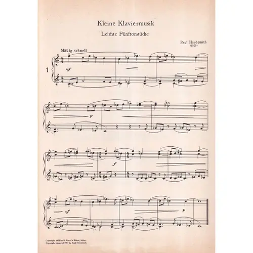Kleine Klaviermusik - Leichte Funftonstucke - Vol.4  (Edição Antiga)