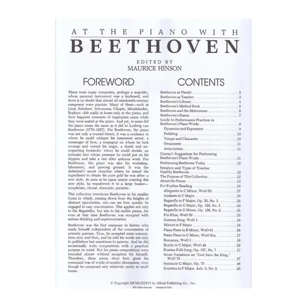 At The Piano With Beethoven