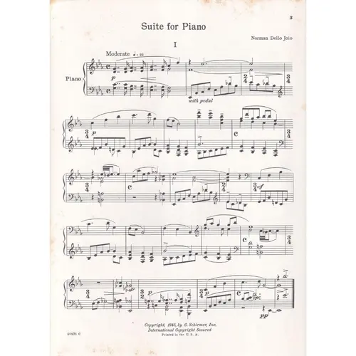 Suite For Piano  (Edição Antiga)