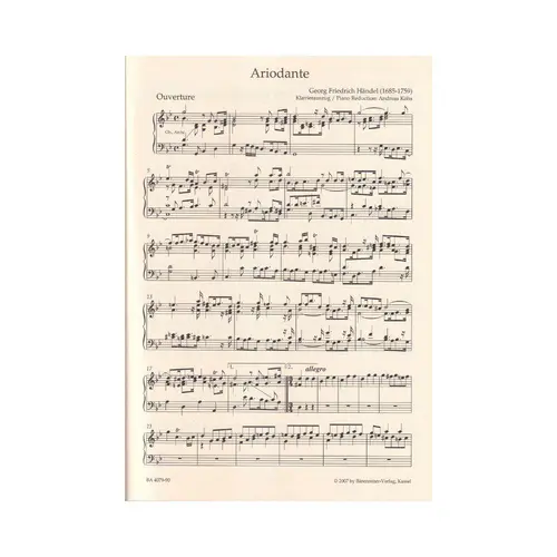 Ariodante - Hwv 33 - Opera Completa