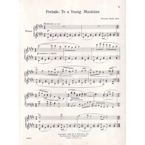 Prelude: To A Young Musician  (Edição Antiga)