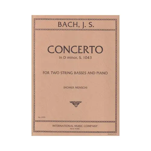 Concerto In D Minor For Two String Bas - S.1043