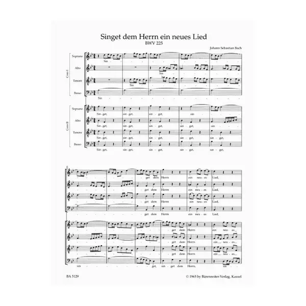 Singet Dem Herrn Ein Neuse Lied - Motette