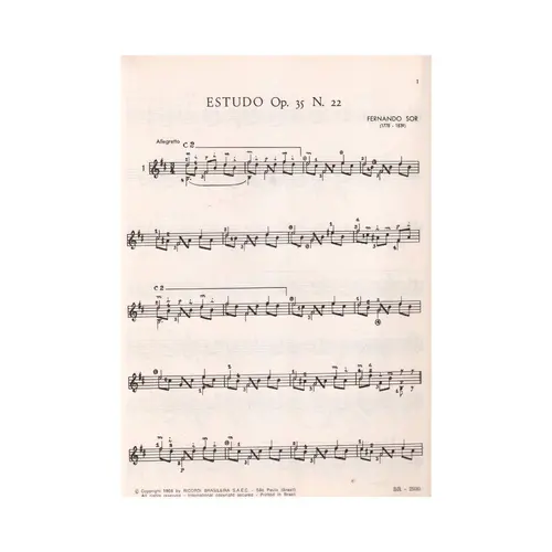 8 Estudos Para Violão  (Edição Antiga)