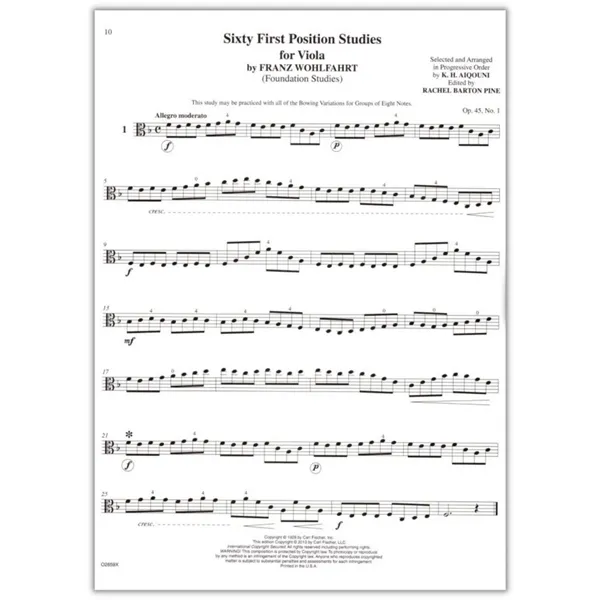 Foundation Studies for viola book 1