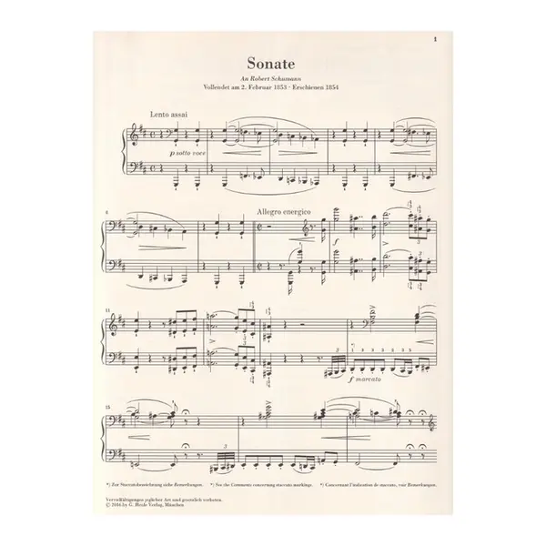 Piano Sonata In B Minor - Urtext