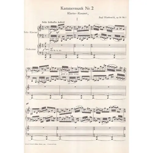 Kammermusic N.2 - Op.36 N.1  (Edição Antiga)