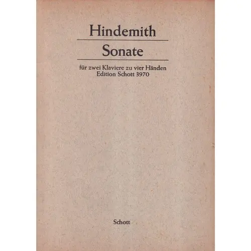 Sonate Fur Zwei Klaviere (Ed 3970)  (Edição Antiga)
