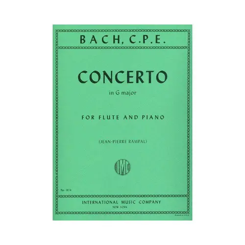 Concerto In G Major For Flute And Piano  (Rev. Rampal)