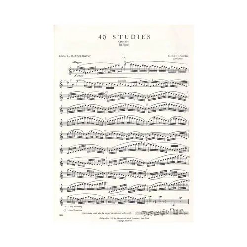 40 Studies For Flute Solo - Op. 101