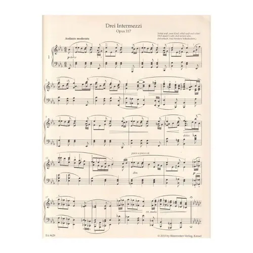 Drei Intermezzi - Op. 117