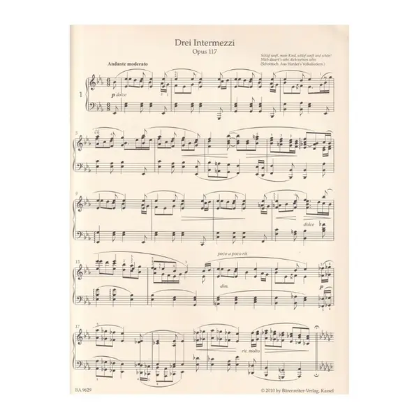 Drei Intermezzi - Op. 117