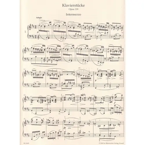 Piano Pieces op. 119