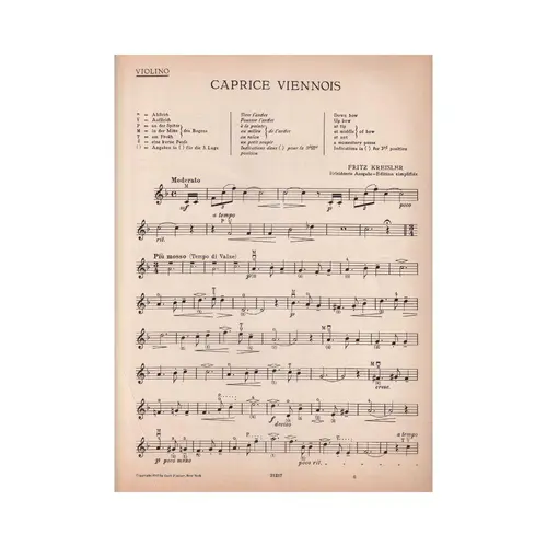 Caprice Viennois Fur Violine