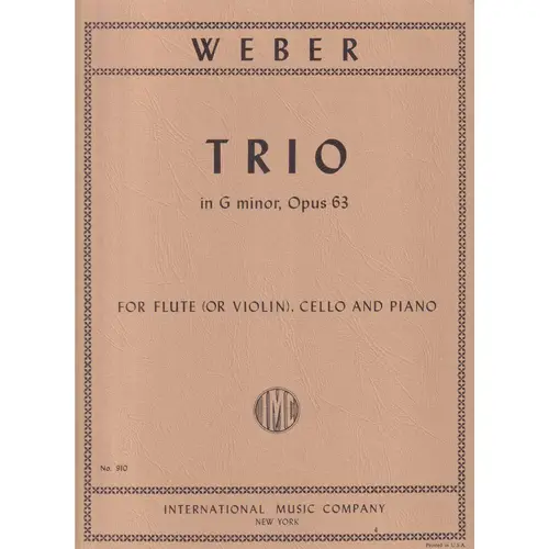 Trio In G Minor - Op.63
