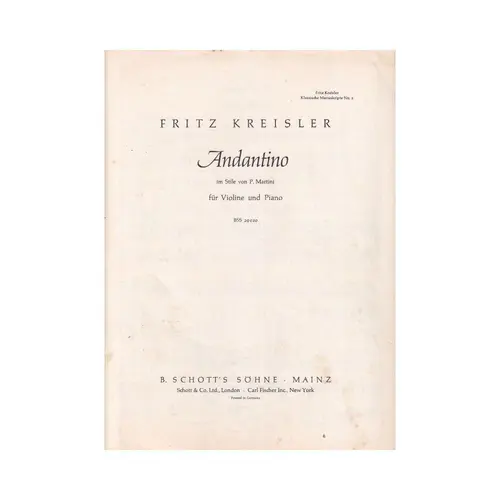 Andantino Im Stile Von P. Martini