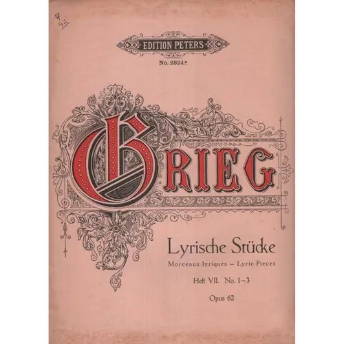Lyrische Stucke - Op.62 - Vol.Vii N.1-3  (Edição Antiga)