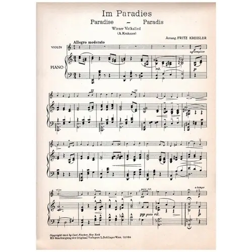 Im Paradies -  Wiener Volkslied