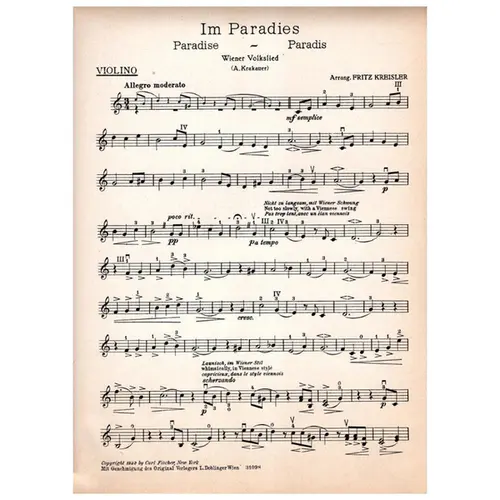 Im Paradies -  Wiener Volkslied