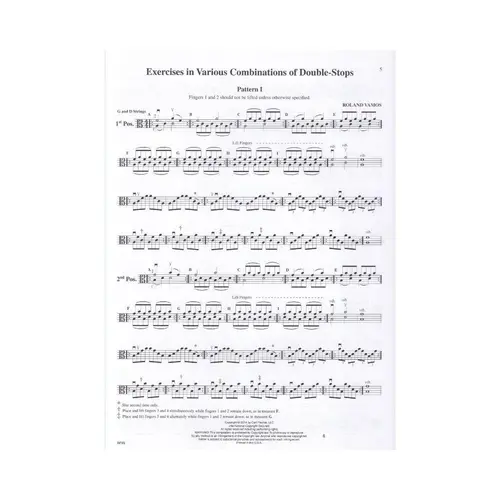 Exercises For The Viola In Various Combinations Of Double-Stops