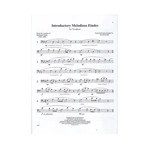 Introductory Melodious Etudes For Trombone