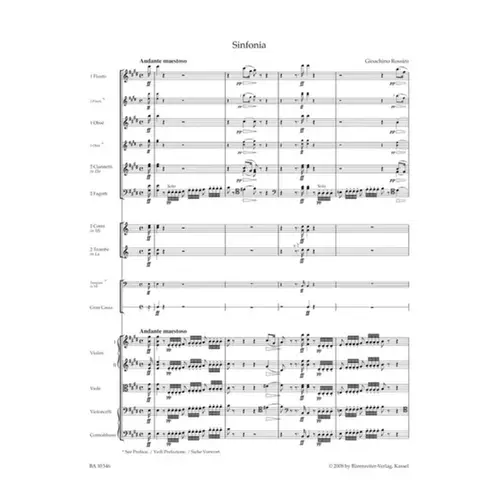 Sinfonia - Ouverture ( Il Barbiere Di Siviglia)  - full score