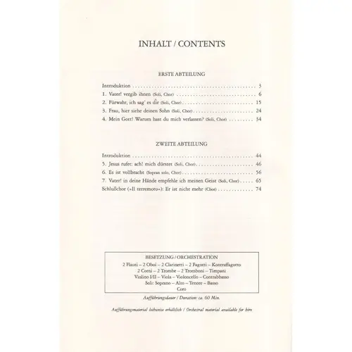 The Seven Last Words of our Saviour on the Cross - Vocal score