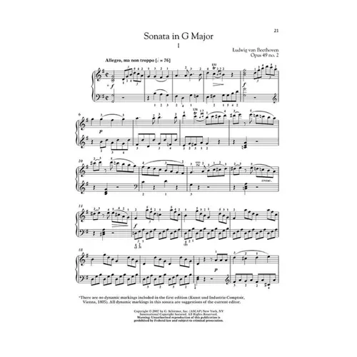 Two Shorts Sonatas Op.49 - Schirmer Performance Editions