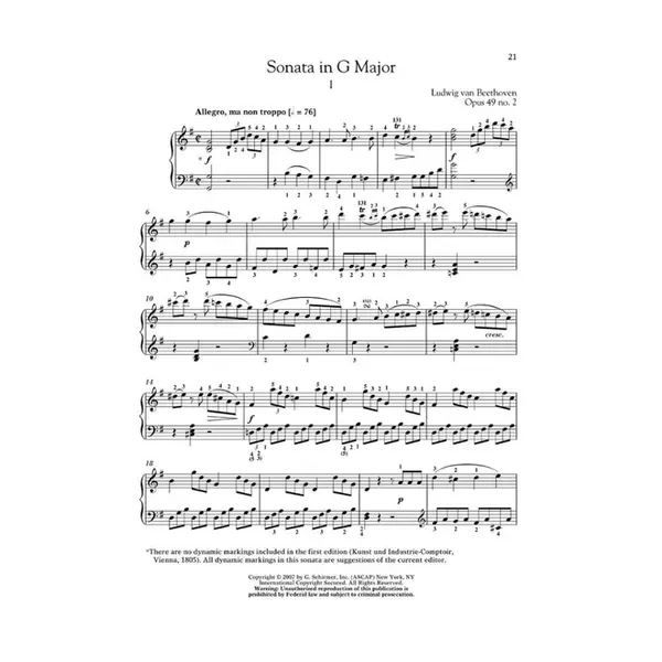 Two Shorts Sonatas Op.49 - Schirmer Performance Editions
