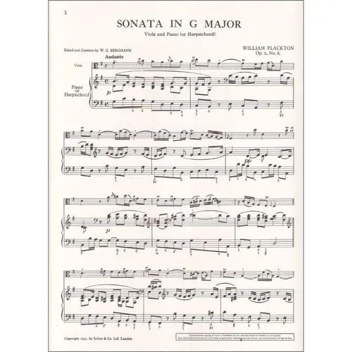 Sonata In G For Viola