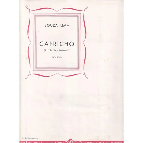 Capricho (Peças Românticas N.2) - Exemplar Antigo