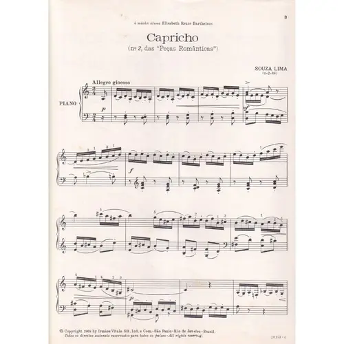Capricho (Peças Românticas N.2) - Exemplar Antigo