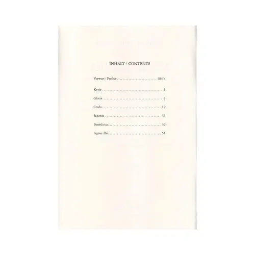 Messe E-Moll (E minor) - Vocal Score