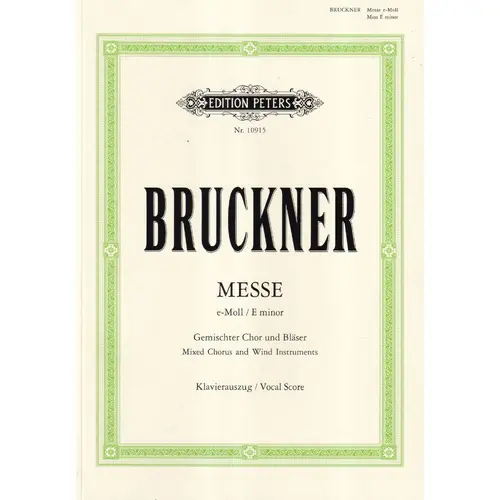 Messe E-Moll (E minor) - Vocal Score
