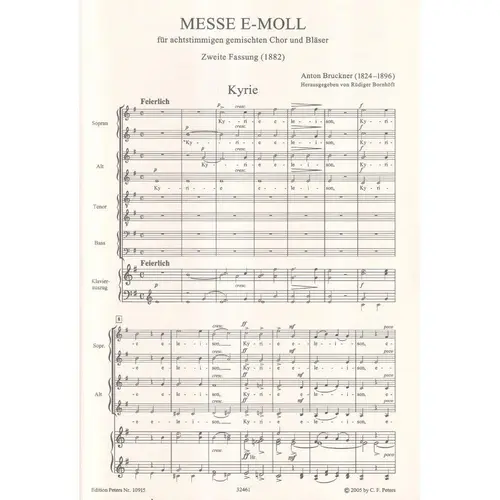 Messe E-Moll (E minor) - Vocal Score