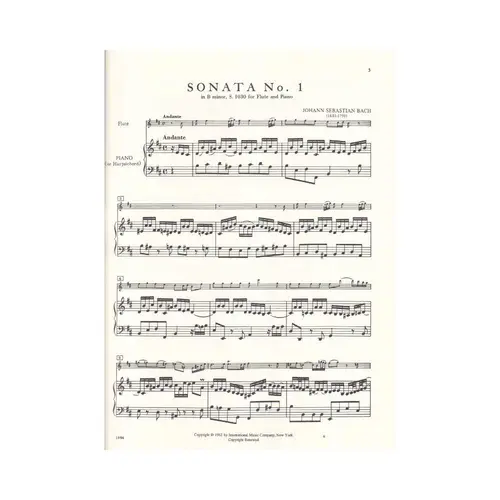 Six Sonatas For Flute And Piano - Vol.1 - N.1 - 3